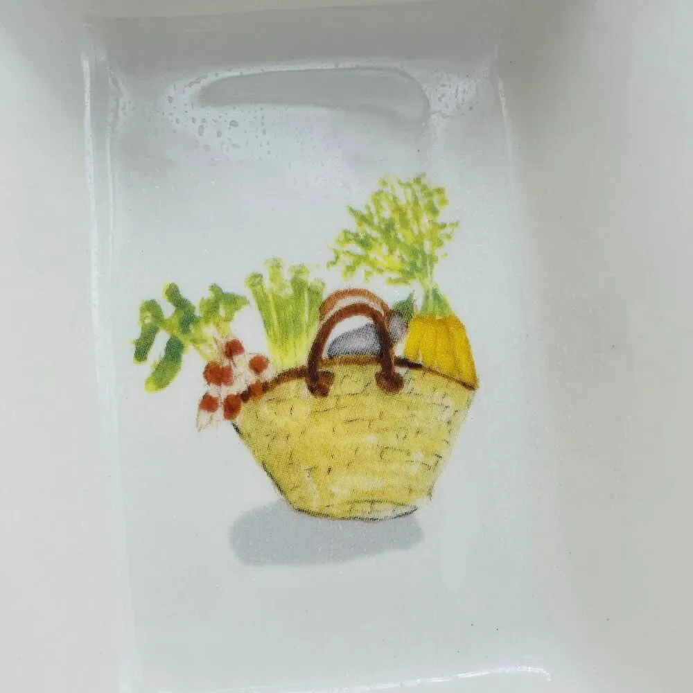 Rae Dunn Divided Dish Artisan Collection Ceramic Bowls La Legumes & Vegetables
